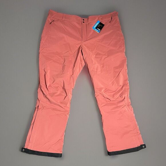 Columbia Women's 2X Titanium Snow Pants Backslope III Insulated Beetroot Red NWT